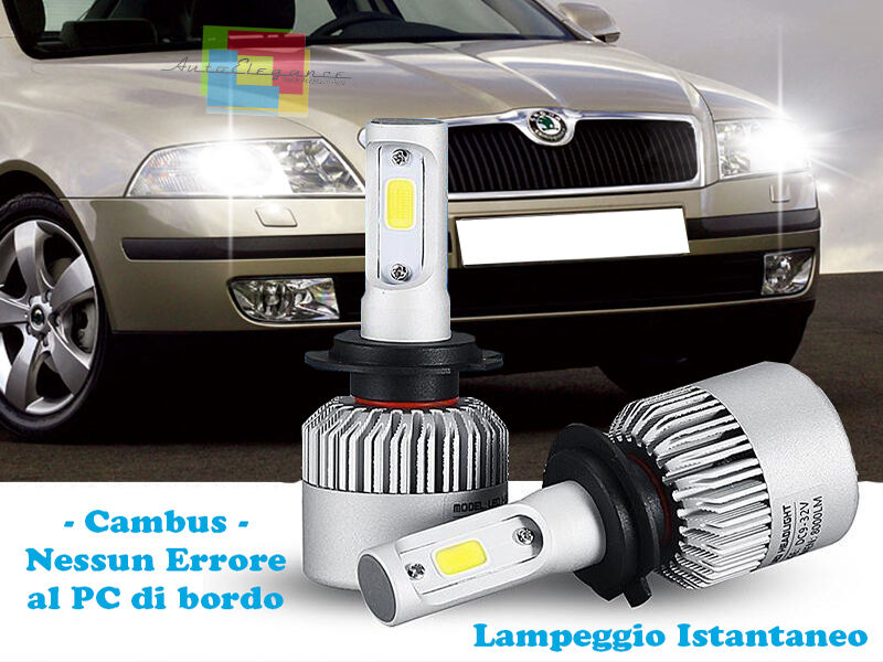 LED LOW BEAM LAMPS SKODA OCTAVIA 04-13 INSTANT 6000K CREE