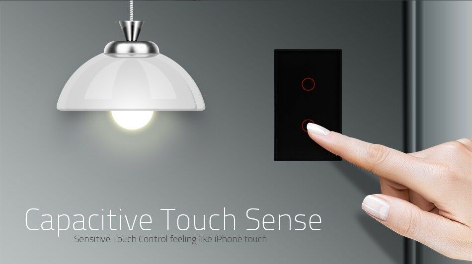 TOUCH SCREEN LIGHT SWITCH - DOUBLE SWITCH HOME FURNITURE
