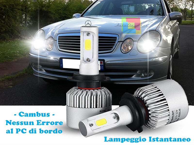 LAMPADE ANABBAGLIANTI LED MERCEDES CLASSE E W211 LAMPEGGIO ISTANTANEO 6000K