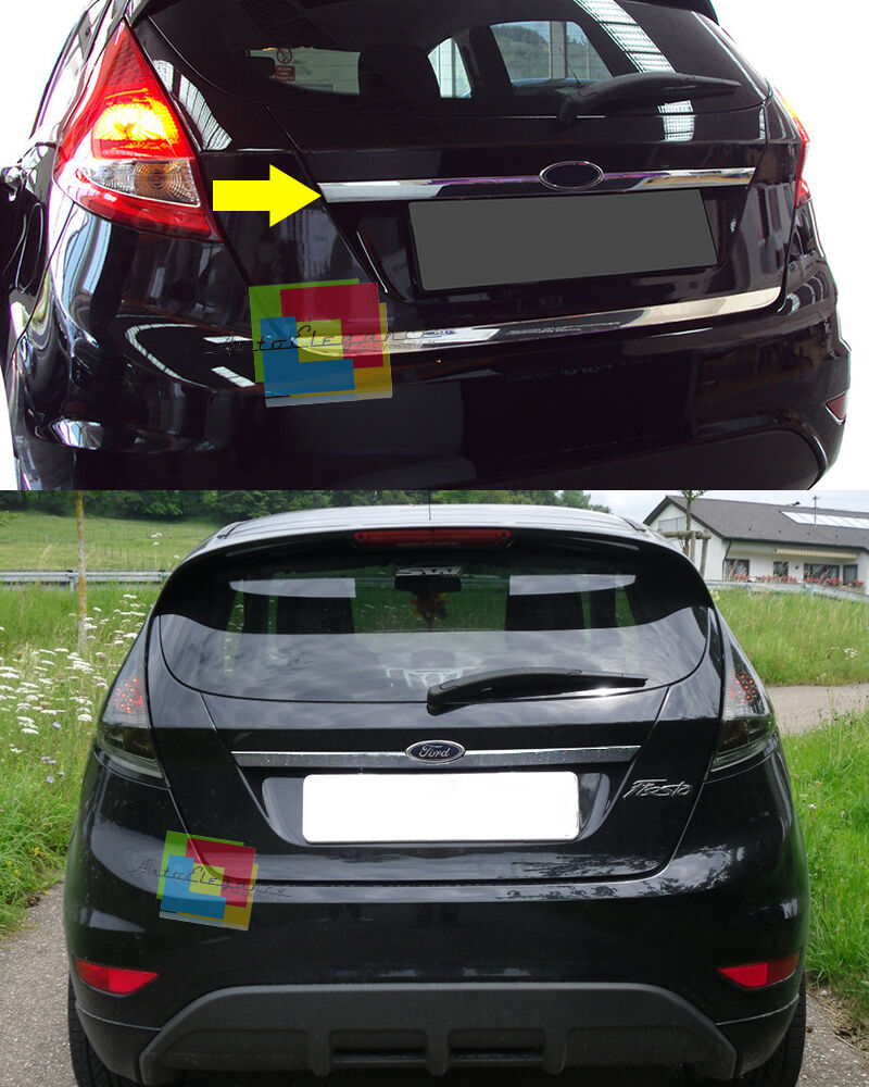 ADHESIVE MOULDS FORD FIESTA MK7 2008+ REAR CHROME STAINLESS STEEL AT