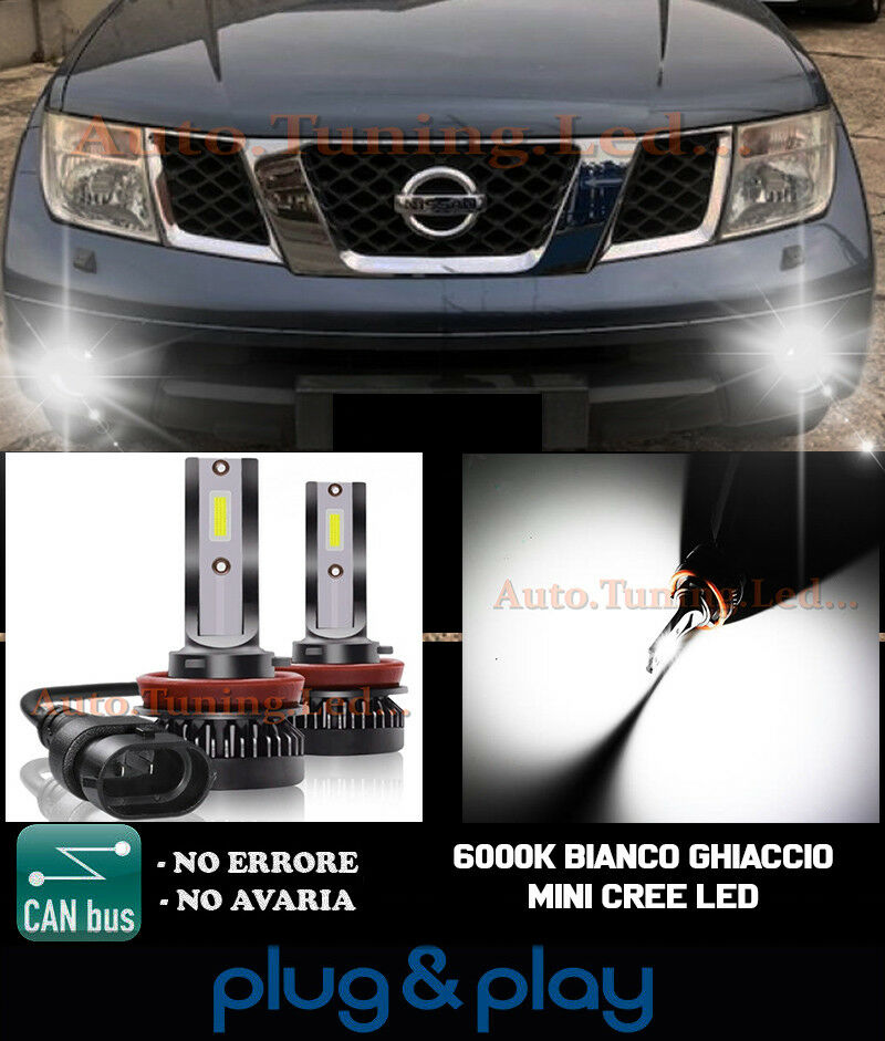LAMPADE FENDINEBBIA A LED CREE NISSAN PATHFINDER III CAMBUS GHIACCIO 8000LM