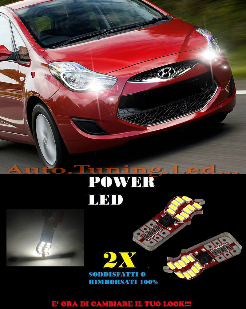 LUCI POSIZIONE HYUNDAI i20 2008-2013 CANBUS T10 BIANCO 20 LED SUPER QUALITA