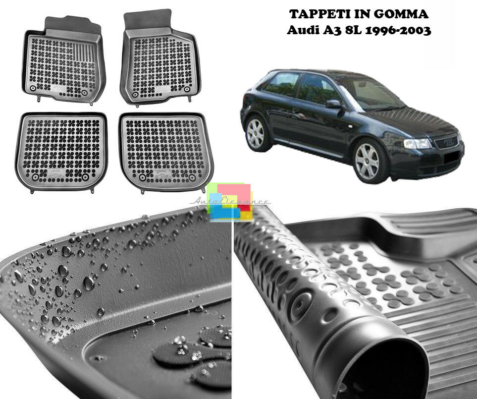 Audi A3 8L 1996-2003 TAPPETINI AUTO IN GOMMA - TAPPETI TOP QUALITA -1- AUTOELEGANCERICAMBI