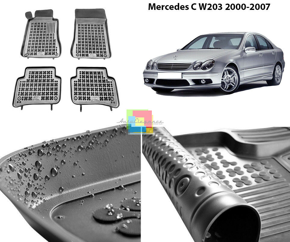 MERCEDES C W203 2000-2007 RUBBER CAR MATS - TOP QUALITY MATS -1-