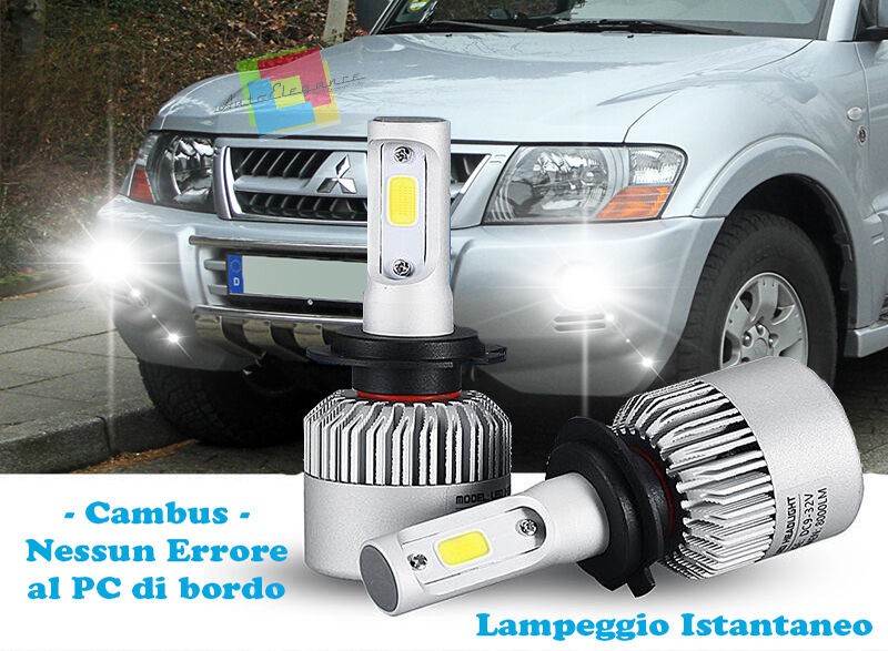 LAMPADE FENDINEBBIA A LED CREE MITSUBISHI PAJERO 00-07 CAMBUS BIANCO GHIACCIO