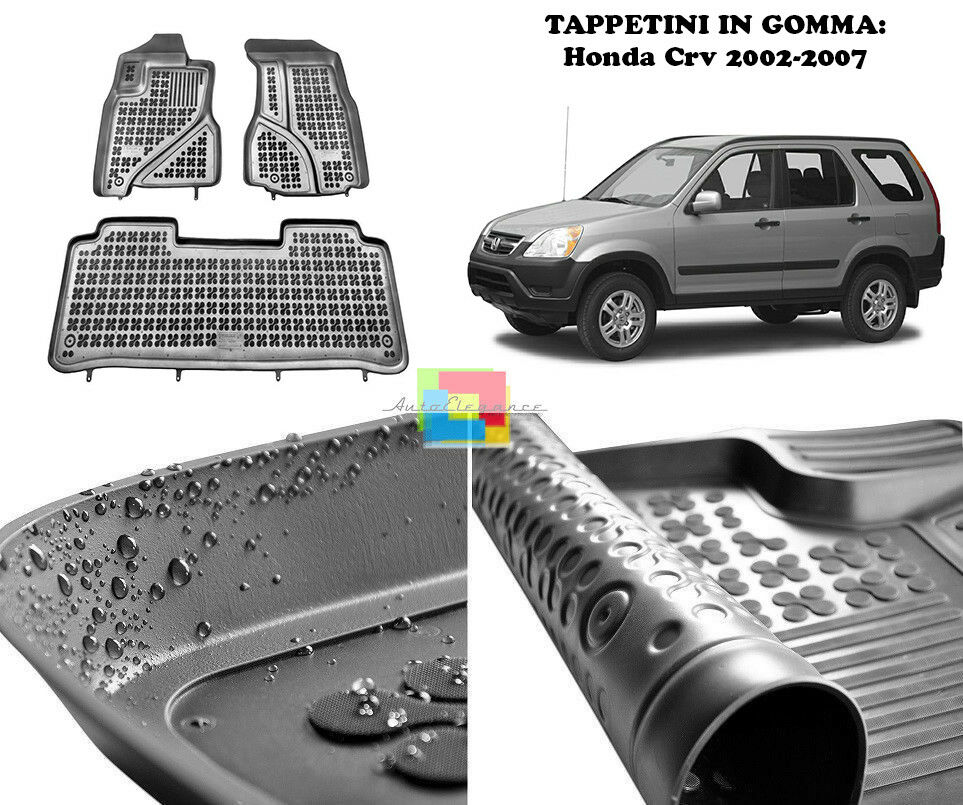 Honda Crv C-rv 2002-2007 RUBBER CAR MATS - TOP QUALITY MATS -1