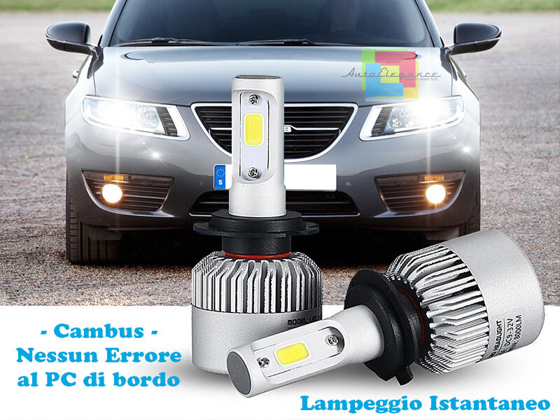 LED LOW BEAM LAMPS SAAB 9-5 95 2000-2010 INSTANT FLASH 6000K