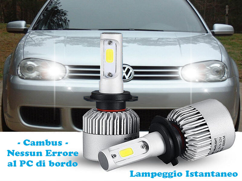 LAMPADE ABBAGLIANTI LED VW GOLF 4 1997-2004 LAMPEGGIO ISTANTANEO 6000K