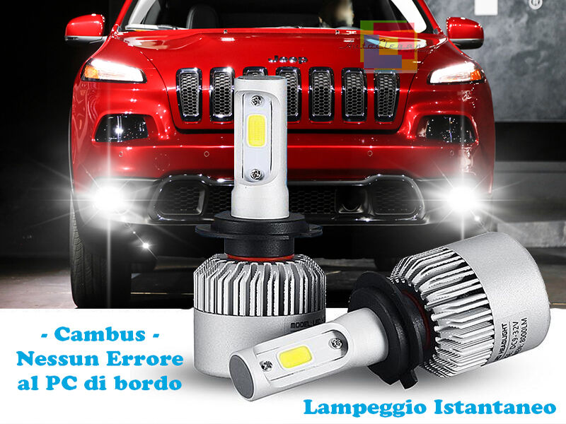 LAMPADE FENDINEBBIA A LED CREE JEEP CHEROKEE 2013+ CAMBUS BIANCO GHIACCIO