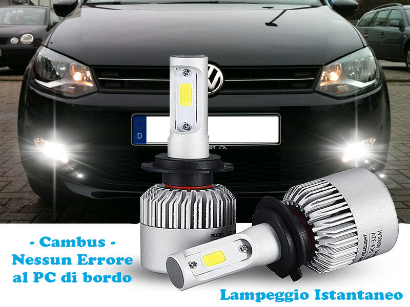 LAMPADE FENDINEBBIA A LED CREE VW POLO 6R 2009+ CAMBUS BIANCO GHIACCIO