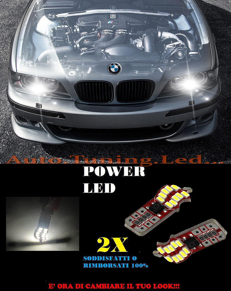LUCI POSIZIONE BMW SERIE 5 E39 CANBUS T10 BIANCO 20 LED SUPER QUALITA