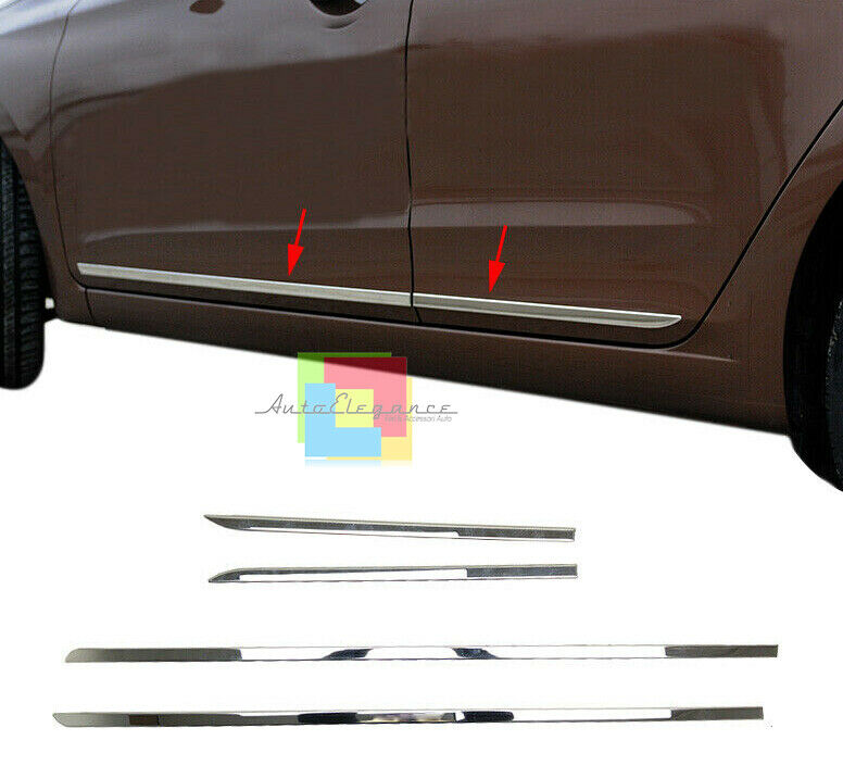 ADHESIVE MOULDINGS FOR SEAT LEON FROM 2017+ CHROME FRAMES STAINLESS STEEL.
