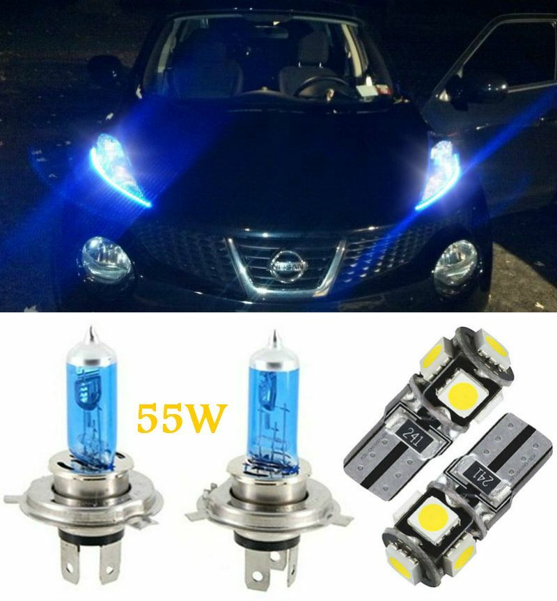 NISSAN JUKE LAMPADE BLU-XENO H4 ABBAGLIANTE + ANABBAGLIANTE + T10 POSIZIONE LED