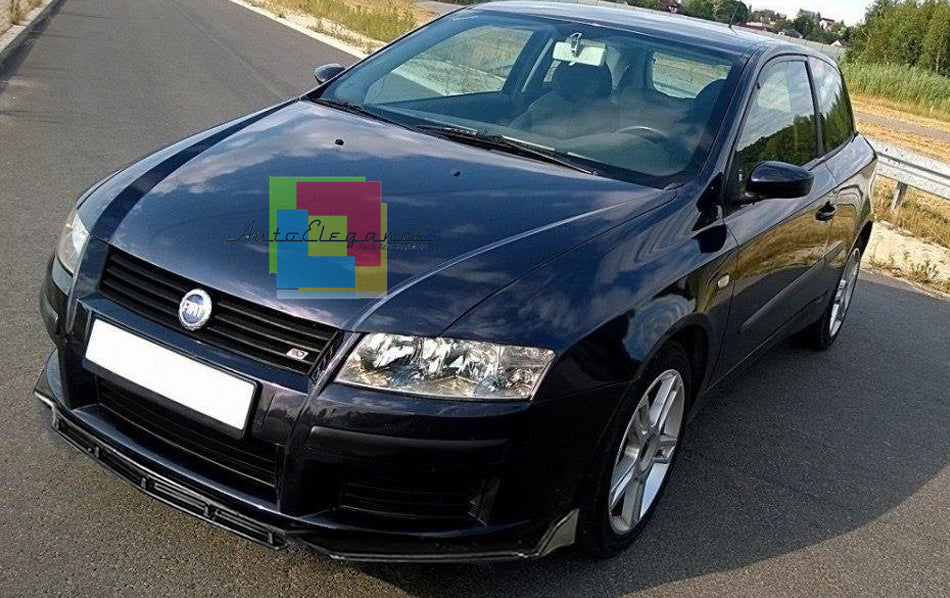FIAT STILO FRONT BUMPER SPLITTER GLOSSY BLACK RS LOOK