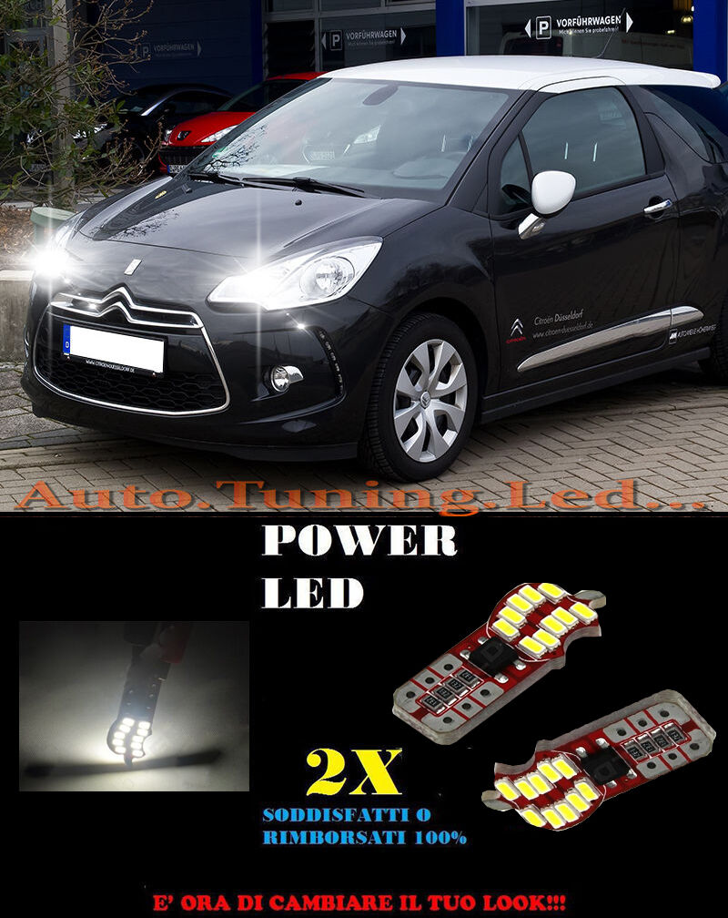 LUCI POSIZIONE CITROEN DS3 CANBUS T10 BIANCO 20 LED SUPER QUALITA