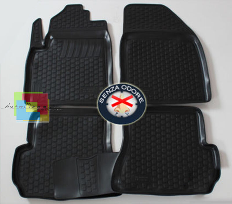 FORD FIESTA 2002-2008 SET TAPPETINI AUTO IN GOMMA - TAPPETI TOP QUALITA--