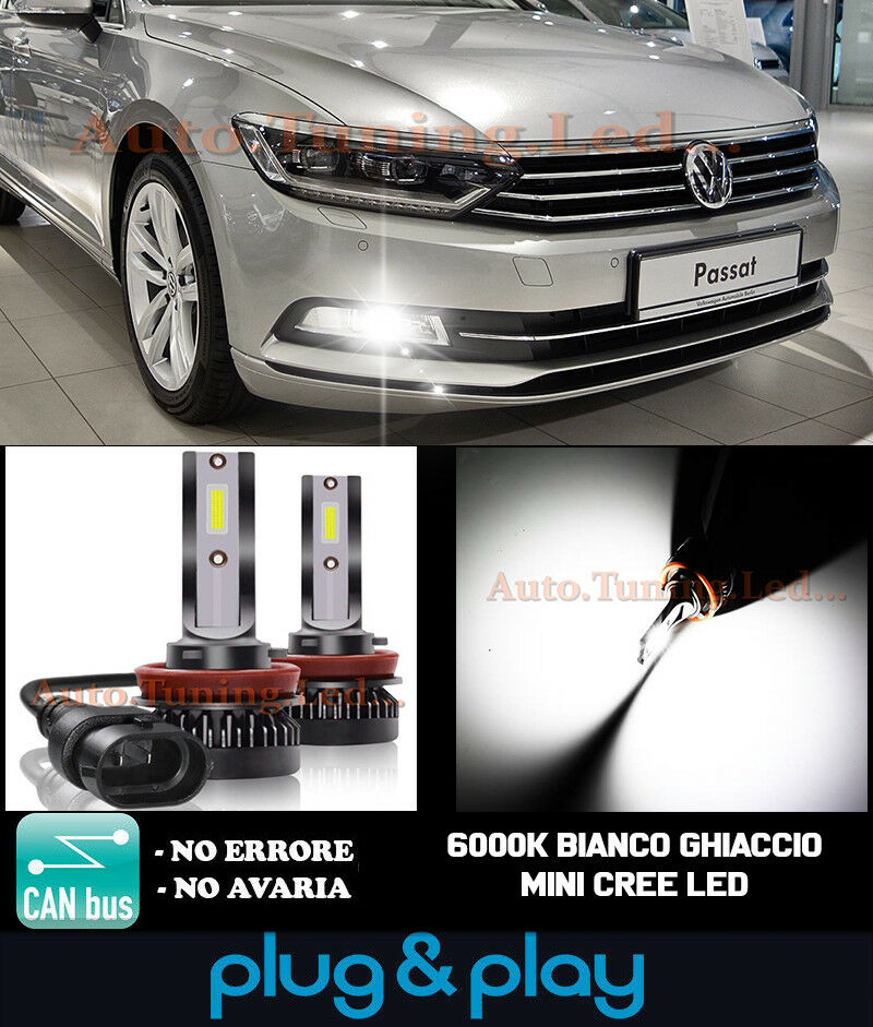 CREE LED FOG LIGHTS VW PASSAT B8 3G CAMBUS ICE WHITE 8000LM