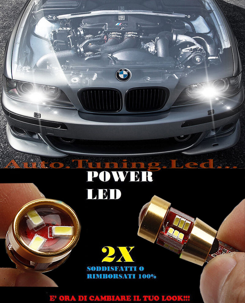 LUCI POSIZIONE BMW SERIE 5 E39 CANBUS T10 BIANCO 27 LED SUPER QUALITA