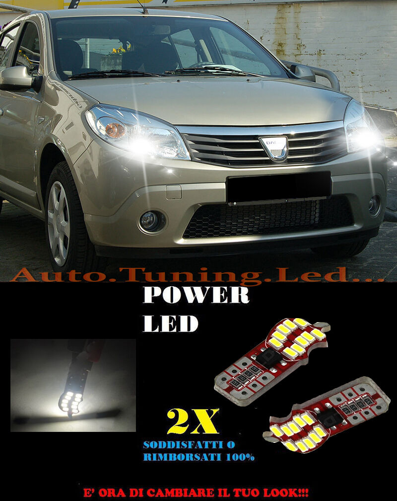 POSITION LIGHTS DACIA SANDERO 2008-2012 CANBUS T10 WHITE 20 LED SUPER QUALITY