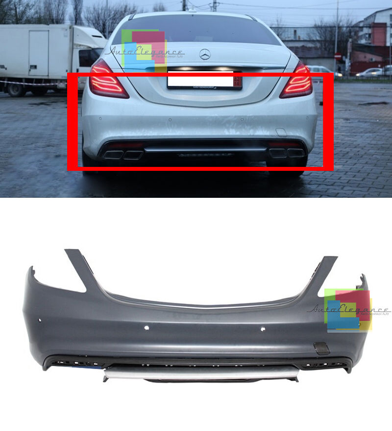 MERCEDES W222 2013 IN POI PARAURTI POSTERIORE LOOK AMG S63 S65