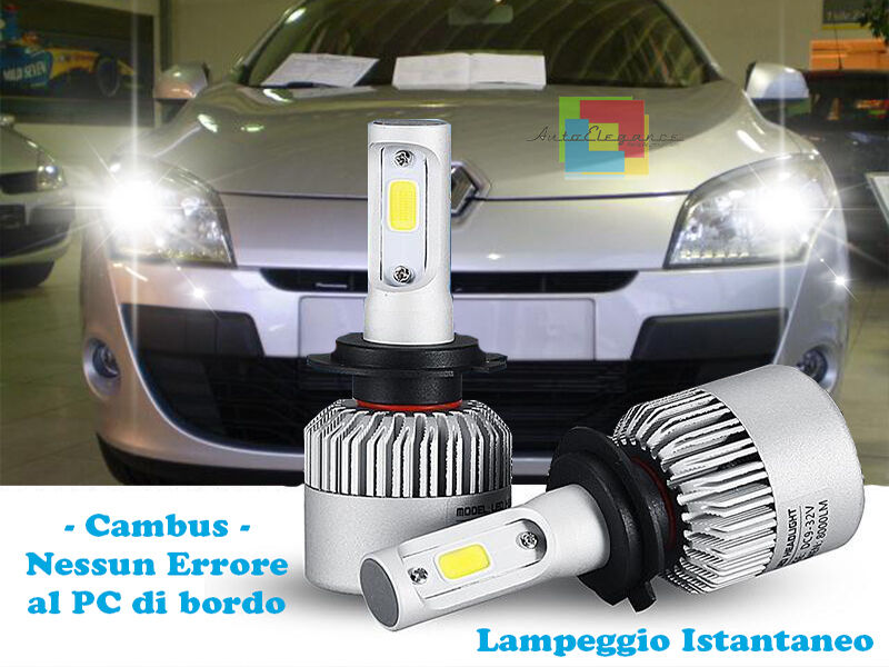LED LOW BEAM LAMPS RENAULT MEGANE III 2008+ INSTANT FLASH 6000K