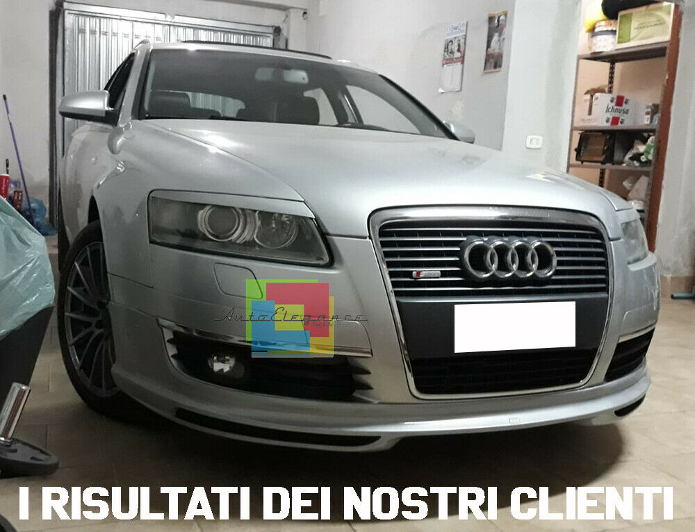 SOTTO PARAURTI PER AUDI A6 C6 4F 2005 AL 2008 SPOILER ANTERIORE DESIGN S6 RS6 -