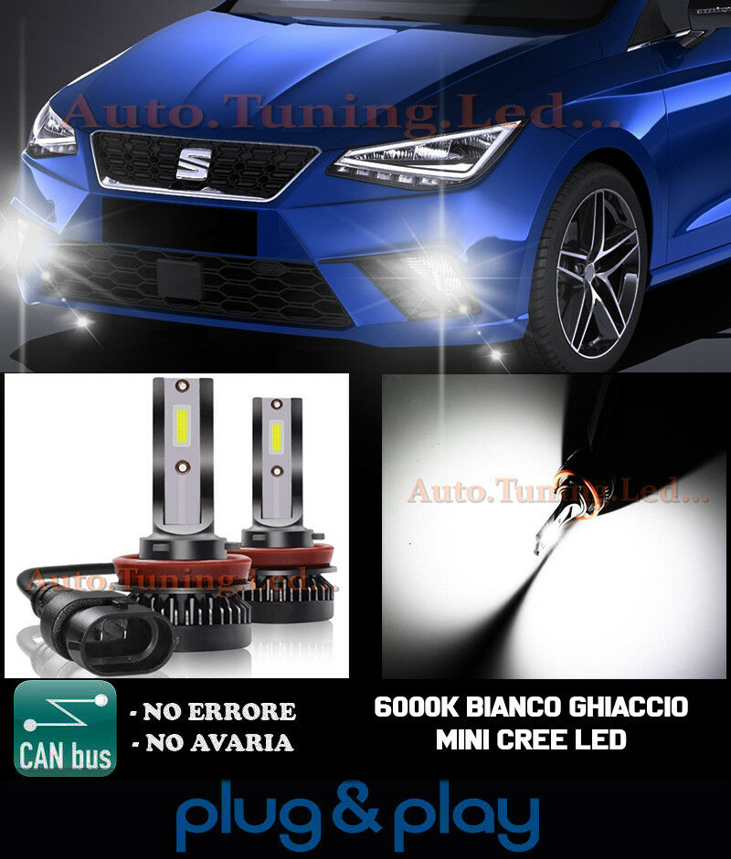 LAMPADE FENDINEBBIA A LED CREE SEAT IBIZA V KJ1 CAMBUS BIANCO GHIACCIO 8000LM