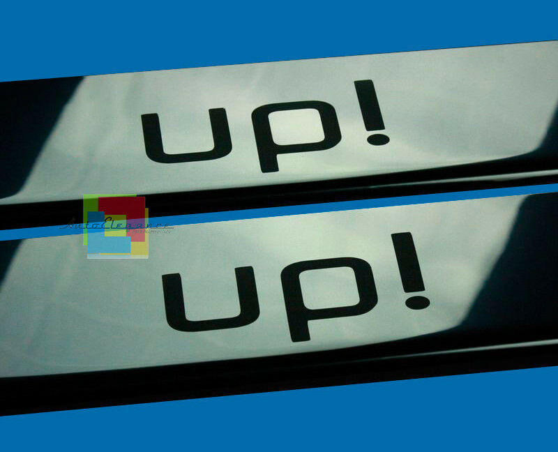 VW UP 2011 ONWARDS CHROME ADHESIVE DOOR SILL SPORT LOOK 2 PIECES
