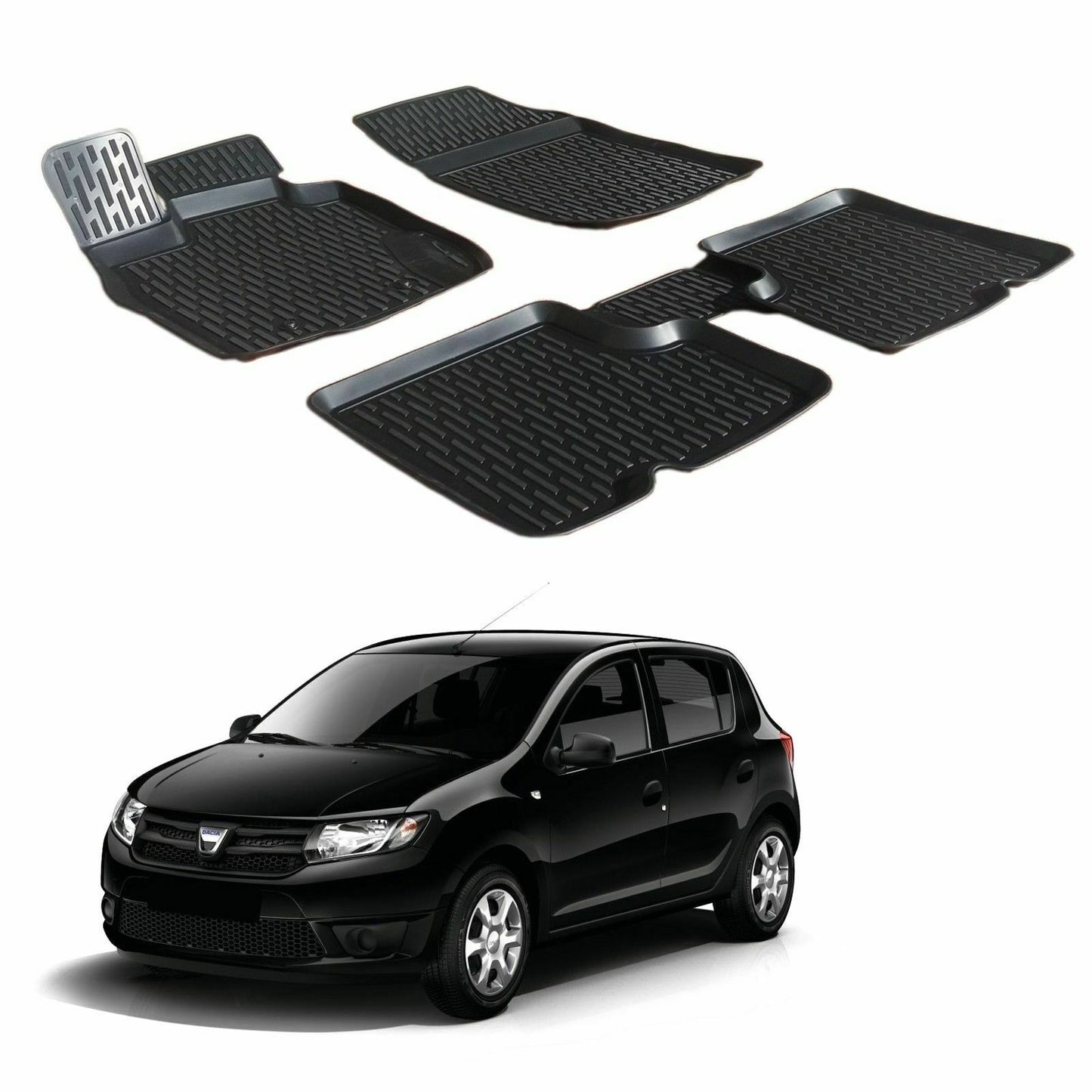 DACIA SANDERO 2013 + TAPPETINI AUTO IN GOMMA - TAPPETI TOP QUALITA -1 AUTOELEGANCERICAMBI