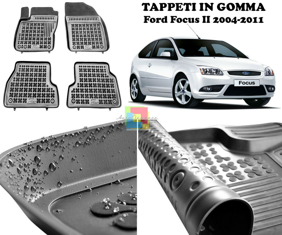 FORD FOCUS II 2004-2011 RUBBER CAR MATS - TOP QUALITY MATS -1-