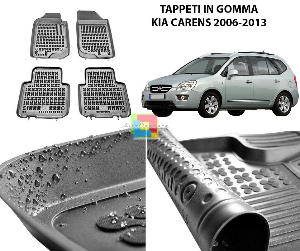 KIA CARENS 2006-2013 TAPPETINI AUTO IN GOMMA - TAPPETI TOP QUALITA -1-