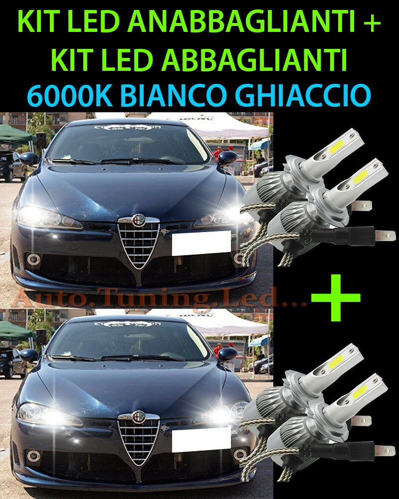 LED KIT HIGH BEAM & LOW BEAM LAMPS FOR ALFA ROMEO 147 -.