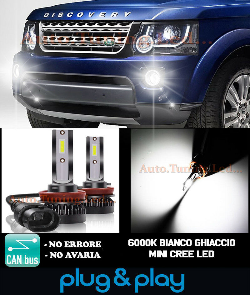LAMPADE FENDINEBBIA A LED CREE LAND ROVER DISCOVERY IV GHIACCIO 8000LM
