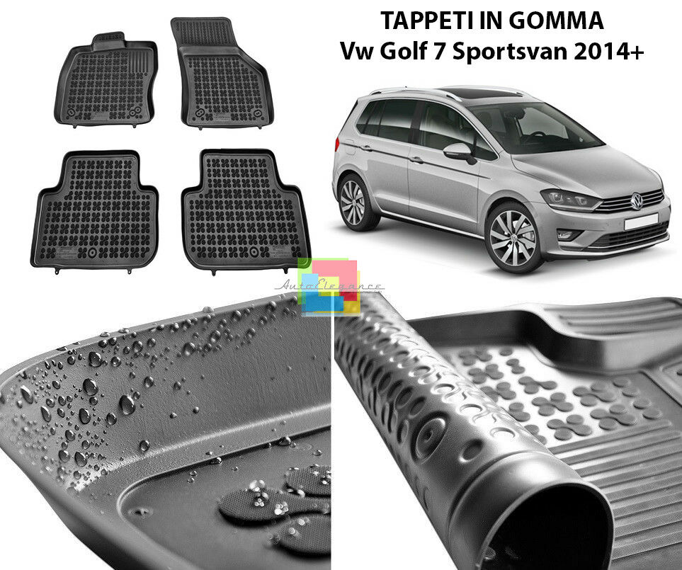 VW GOLF 7 SPORTVAN 2014+ TAPPETINI AUTO IN GOMMA - TAPPETI TOP QUALITA -1