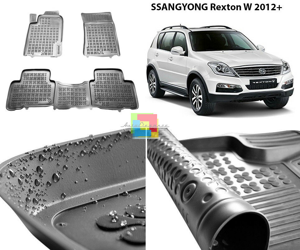 SSANGYONG REXTON W 2012+ RUBBER CAR MATS - TOP QUALITY MATS -1-