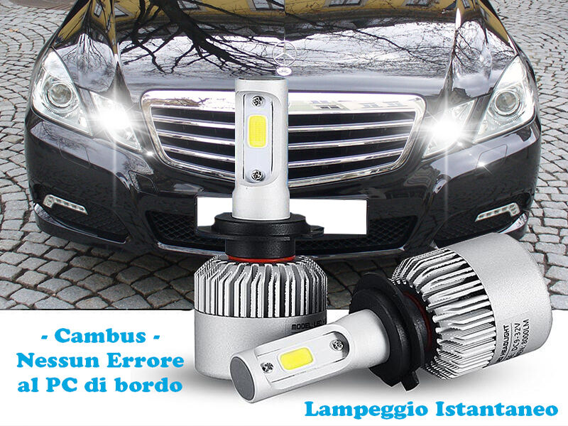 LAMPADE ABBAGLIANTI LED MERCEDES CLASSE E W212 LAMPEGGIO ISTANTANEO 6000K