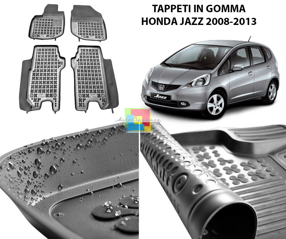 HONDA JAZZ 2008-2013 TAPPETINI AUTO IN GOMMA - TAPPETI TOP QUALITA -1