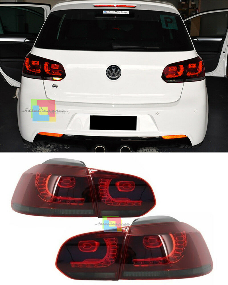 GTI LED REAR LIGHTS FOR VW GOLF 6 2008-2012 RED ARROW SMOKE SMOKE