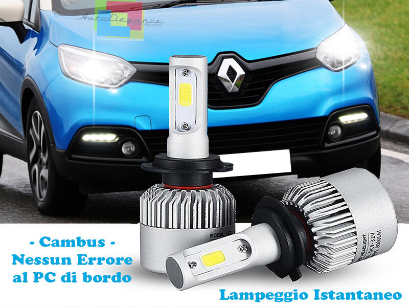 LAMPADE ANABBAGLIANTI LED RENAULT CAPTUR 2013+ ISTANTANEO 6000K CREE