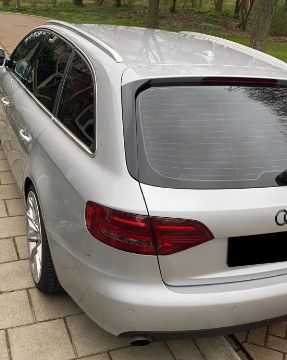 AUDI A4 B8 AVANT / ALLROAD 2008-2015 DEFLETTORI LUNOTTO LATERALI 3M ADESIVI ABS NERO AUTOELEGANCERICAMBI