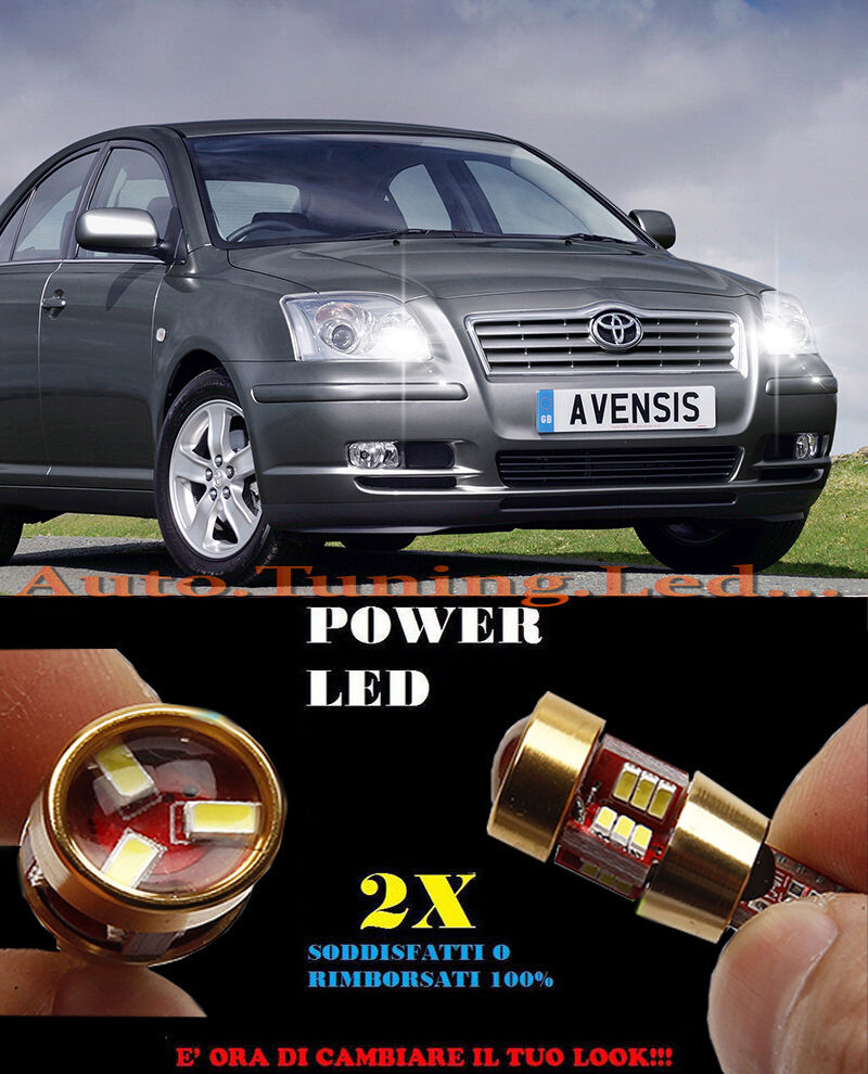 LUCI POSIZIONE TOYOTA AVENSIS 2003-2008 CANBUS T10 BIANCO 27 LED SUPER QUALITA