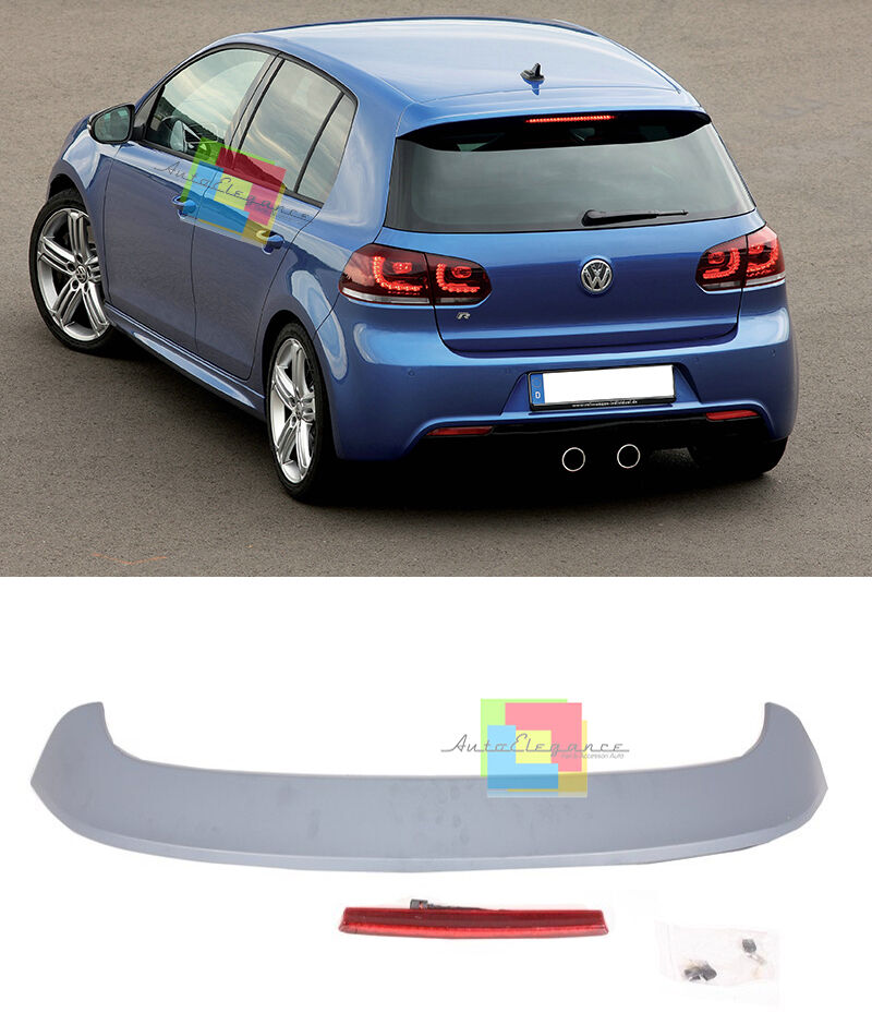 SPOILER POSTERIORE SUL TETTO + TERZO STOP LED VW GOLF 6 2008-2012 LOOK R20
