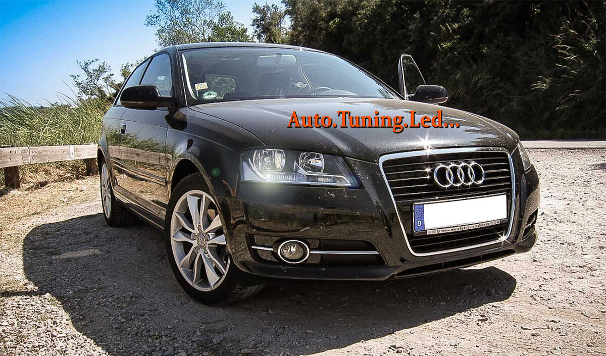 AUDI A3 8P 08-12 LUCI POSIZIONE T10 A 5 LED SMD BIANCO GHIACCIO AUTOELEGANCERICAMBI