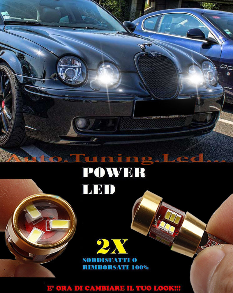LUCI POSIZIONE JAGUAR S TYPE S-TYPE CANBUS T10 BIANCO 27 LED SUPER QUALITA