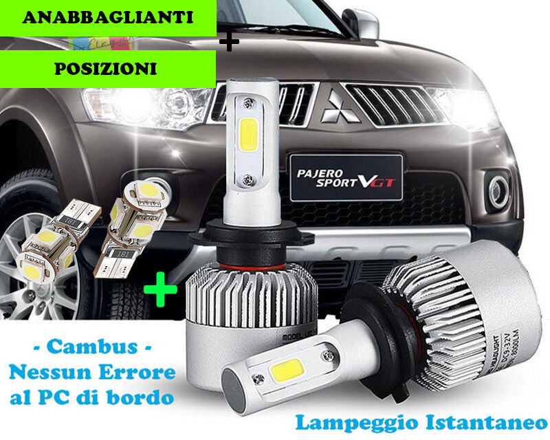 LED LOW BEAM LAMPS + T10 POSITIONS MITSUBISHI PAJERO SPORT 2008+ ---