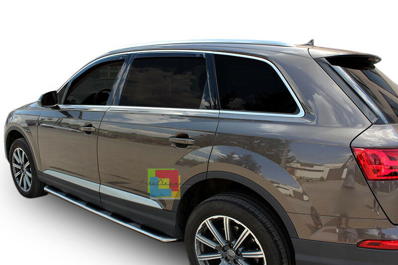AUDI Q7 4M 2015 IN POI PEDANE LATERALI ACCIAIO INOX & PVC SOTTO PORTA AUTOELEGANCERICAMBI