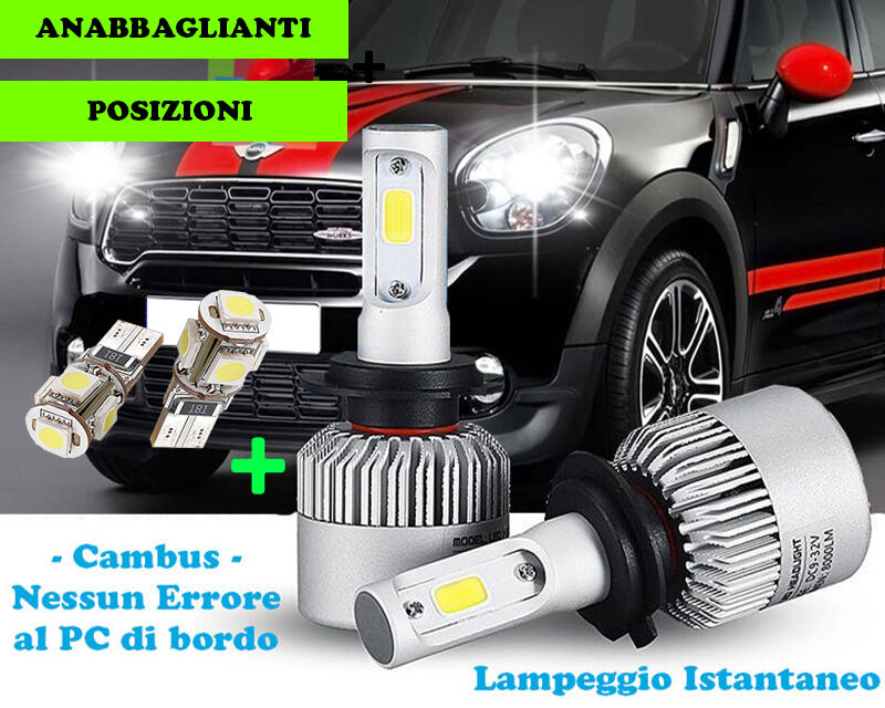LAMPADE ABBAGLIANTI ANABBAGLIANTI + POSIZIONI LED MINI COUNTRYMAN R60 2010+
