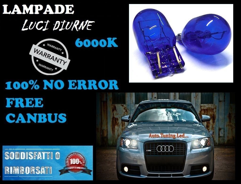 Opel Meriva MK2 B LUCI DIURNE T20 COPPIA NO ERROR EFFETTO XENON BIANCO