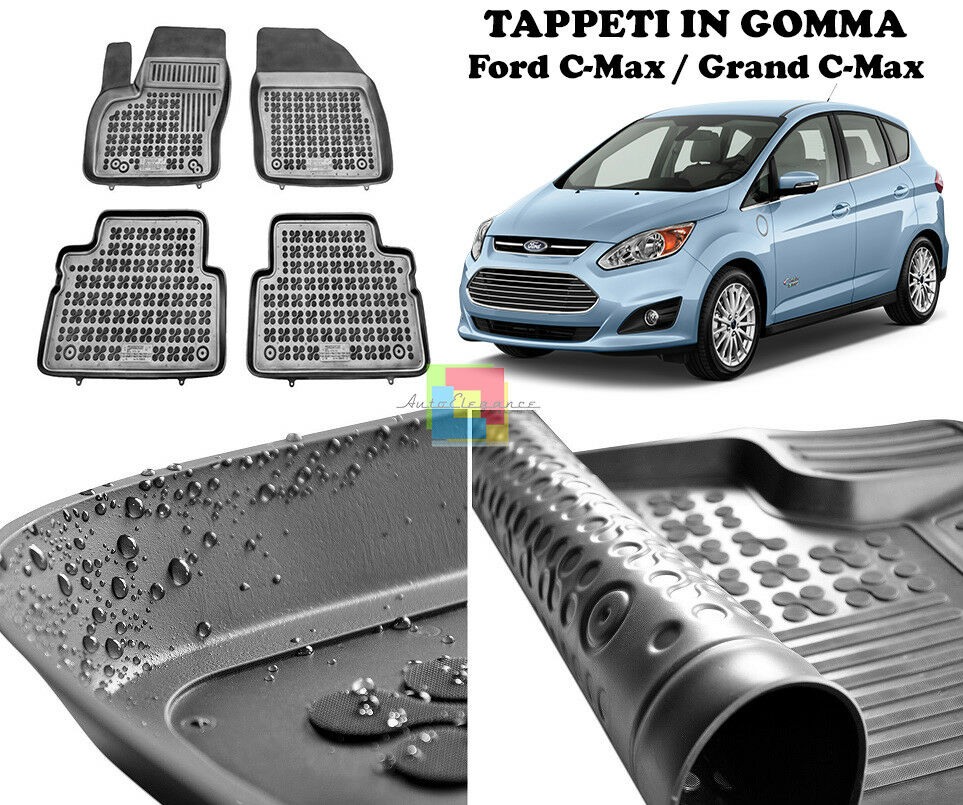 FORD C-MAX I / II 2003 IN POI TAPPETINI AUTO GOMMA - TAPPETI TOP QUALITA -1-