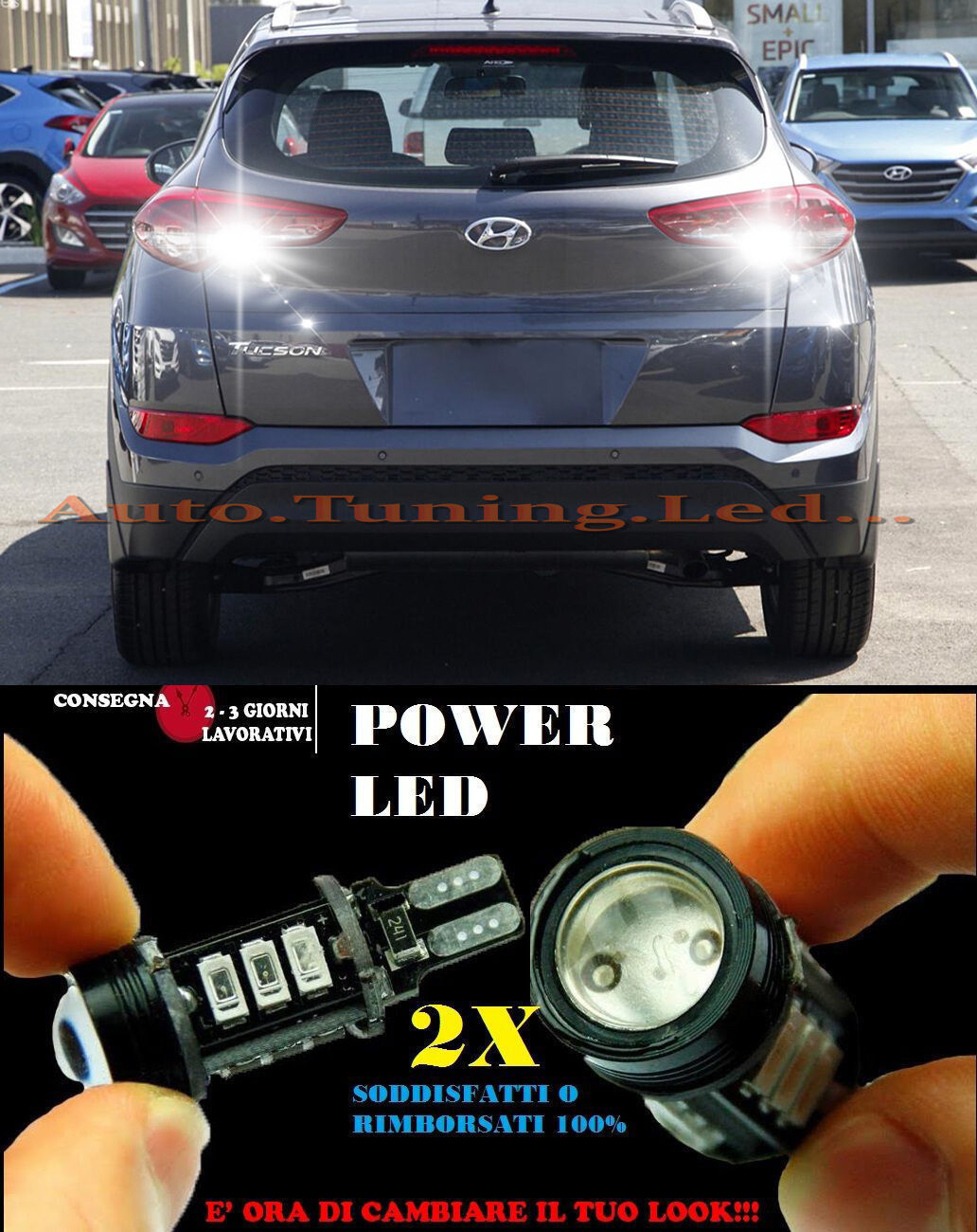 HYUNDAI TUCSON TLE 2015 6000K LED REVERSING LIGHTS T15 W16W CANBUS NO ERROR